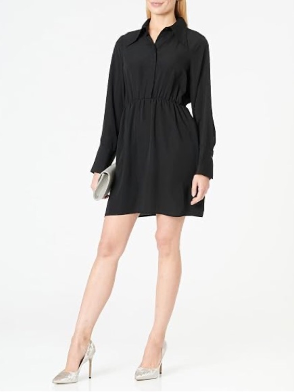 Vero Moda VMKelly Black Shirt Mini Dress Long Sleeve M